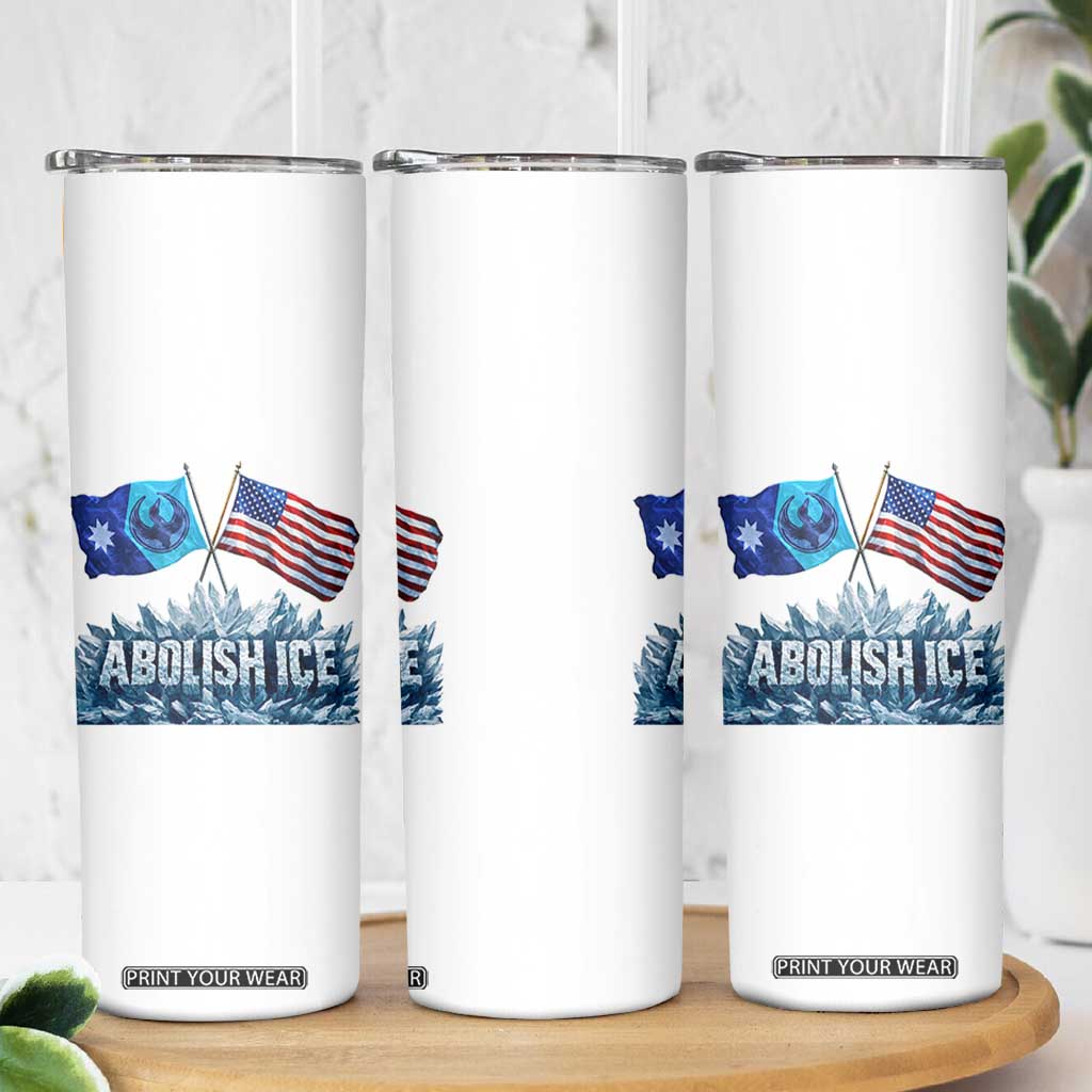 Abolish Ice Minnesota American Flag Skinny Tumbler MN Rebel Loon Resistance Protest TS02 Print Your Wear