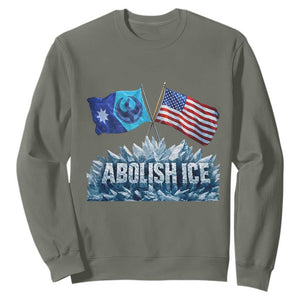 Abolish Ice Minnesota American Flag Sweatshirt MN Rebel Loon Resistance Protest TS02 Military Green Print Your Wear