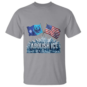 Abolish Ice Minnesota American Flag T Shirt MN Rebel Loon Resistance Protest TS02 Sport Gray Print Your Wear