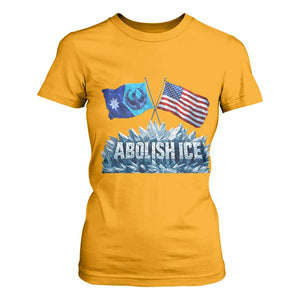 Abolish Ice Minnesota American Flag T Shirt For Women MN Rebel Loon Resistance Protest TS02 Gold Print Your Wear