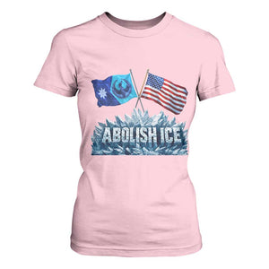Abolish Ice Minnesota American Flag T Shirt For Women MN Rebel Loon Resistance Protest TS02 Light Pink Print Your Wear