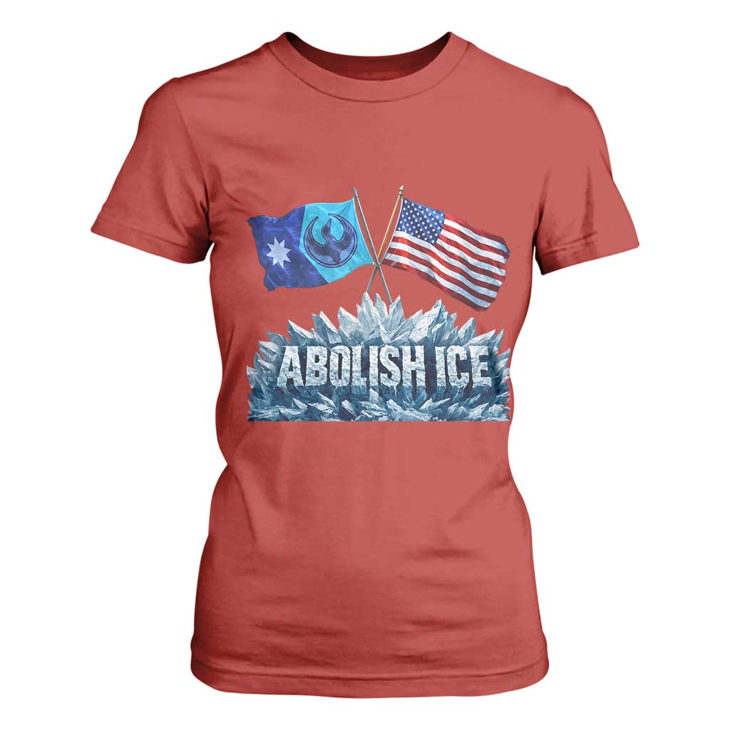 Abolish Ice Minnesota American Flag T Shirt For Women MN Rebel Loon Resistance Protest TS02 Red Print Your Wear
