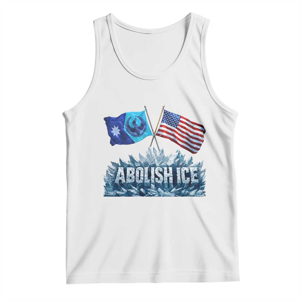 Abolish Ice Minnesota American Flag Tank Top MN Rebel Loon Resistance Protest TS02 White Print Your Wear