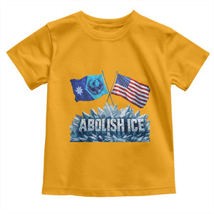 Abolish Ice Minnesota American Flag Toddler T Shirt MN Rebel Loon Resistance Protest TS02 Gold Print Your Wear