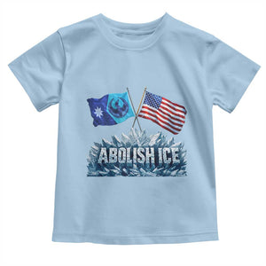 Abolish Ice Minnesota American Flag Toddler T Shirt MN Rebel Loon Resistance Protest TS02 Light Blue Print Your Wear