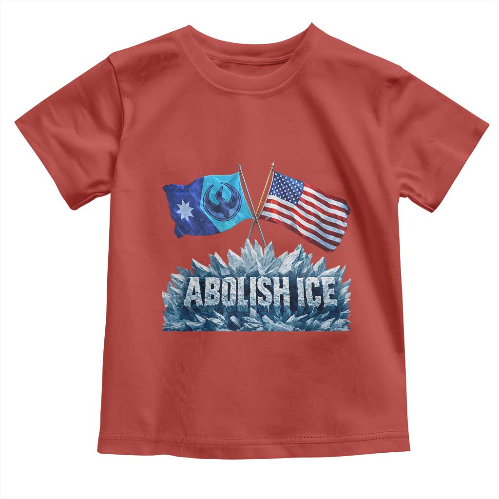 Abolish Ice Minnesota American Flag Toddler T Shirt MN Rebel Loon Resistance Protest TS02 Red Print Your Wear