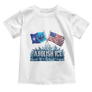 Abolish Ice Minnesota American Flag Toddler T Shirt MN Rebel Loon Resistance Protest TS02 White Print Your Wear