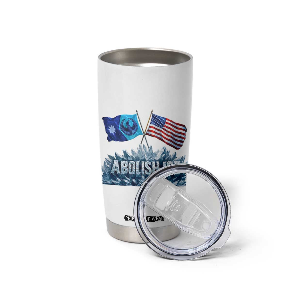 Abolish Ice Minnesota American Flag Tumbler Cup MN Rebel Loon Resistance Protest TS02 Print Your Wear