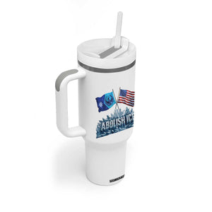 Abolish Ice Minnesota American Flag Tumbler With Handle MN Rebel Loon Resistance Protest TS02 Print Your Wear