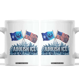 Abolish Ice Minnesota American Flag Coffee Mug MN Rebel Loon Resistance Protest TS02 White Print Your Wear