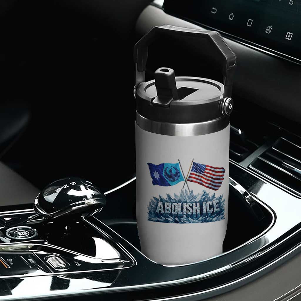 Abolish Ice Minnesota American Flag Flip Straw Tumbler MN Rebel Loon Resistance Protest TS02 Print Your Wear