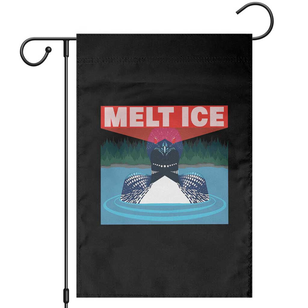 Melt Ice Red Eye Laser Loon Garden Flag Political Resistance Minnesota Protest TS02 Black Print Your Wear