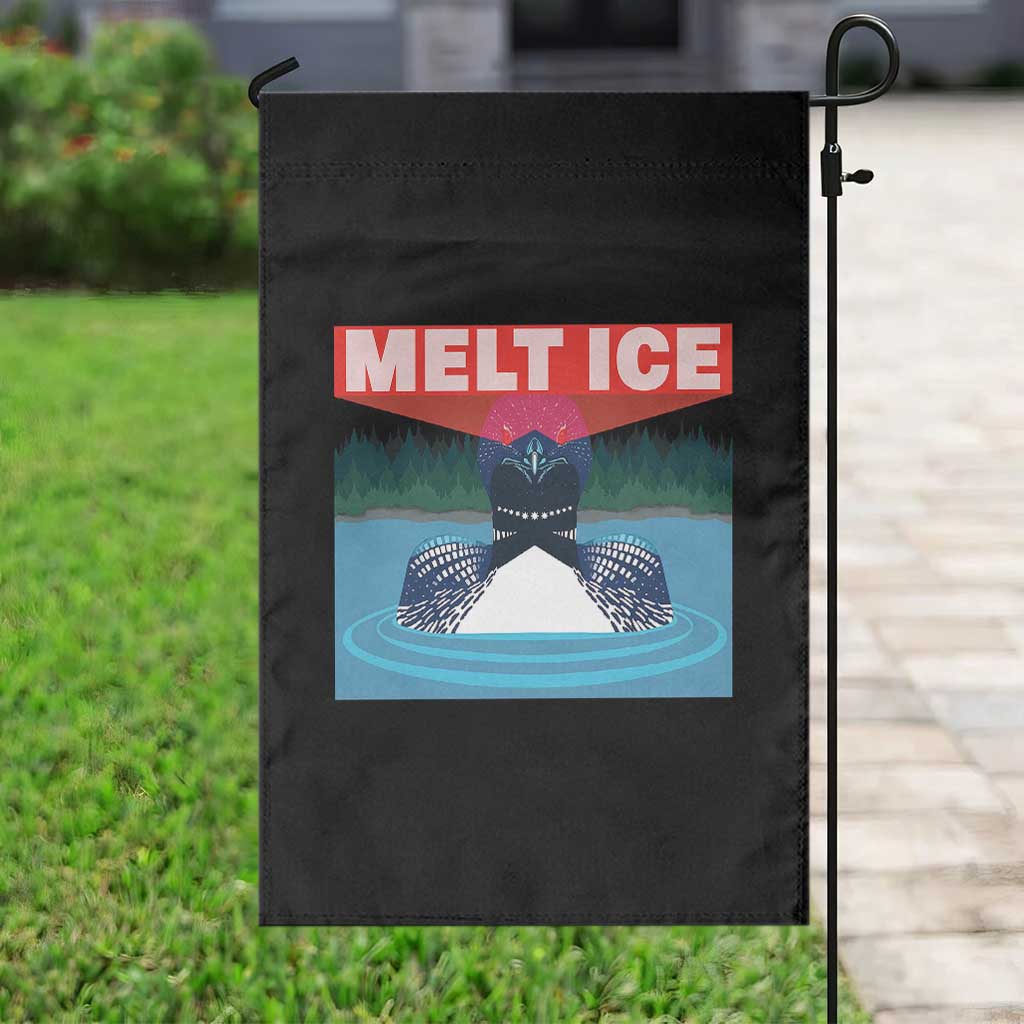 Melt Ice Red Eye Laser Loon Garden Flag Political Resistance Minnesota Protest TS02 Print Your Wear