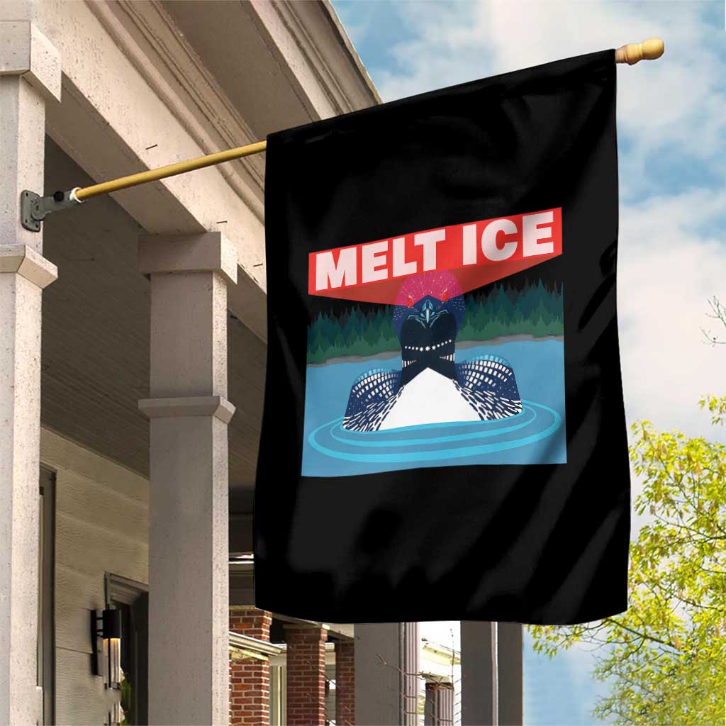 Melt Ice Red Eye Laser Loon Garden Flag Political Resistance Minnesota Protest TS02 Print Your Wear
