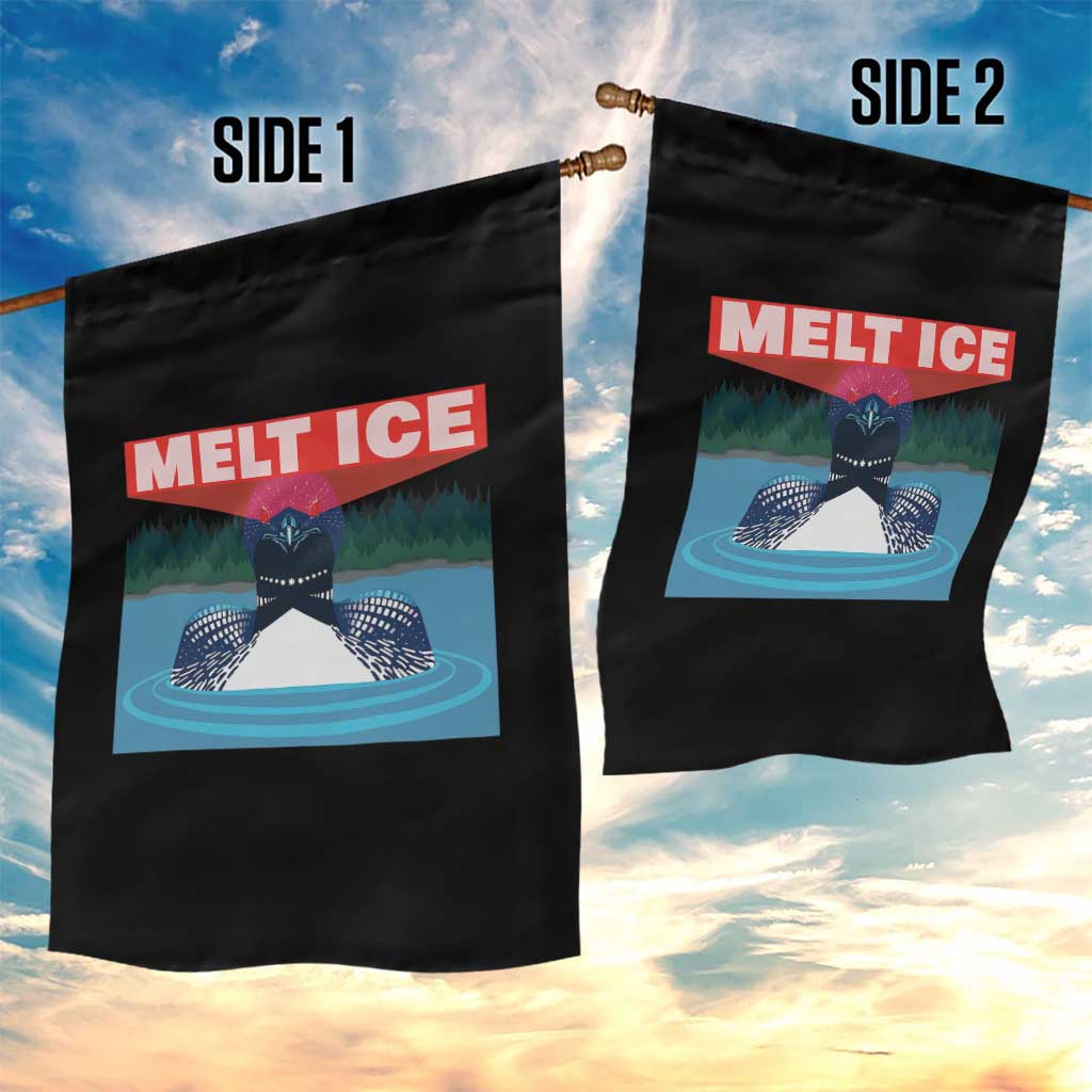 Melt Ice Red Eye Laser Loon Garden Flag Political Resistance Minnesota Protest TS02 Print Your Wear
