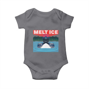 Melt Ice Red Eye Laser Loon Baby Onesie Political Resistance Minnesota Protest TS02 Charcoal Print Your Wear