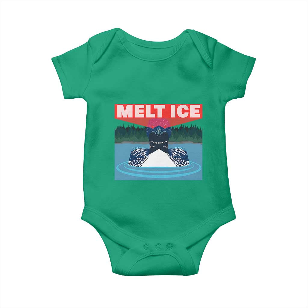 Melt Ice Red Eye Laser Loon Baby Onesie Political Resistance Minnesota Protest TS02 Irish Green Print Your Wear