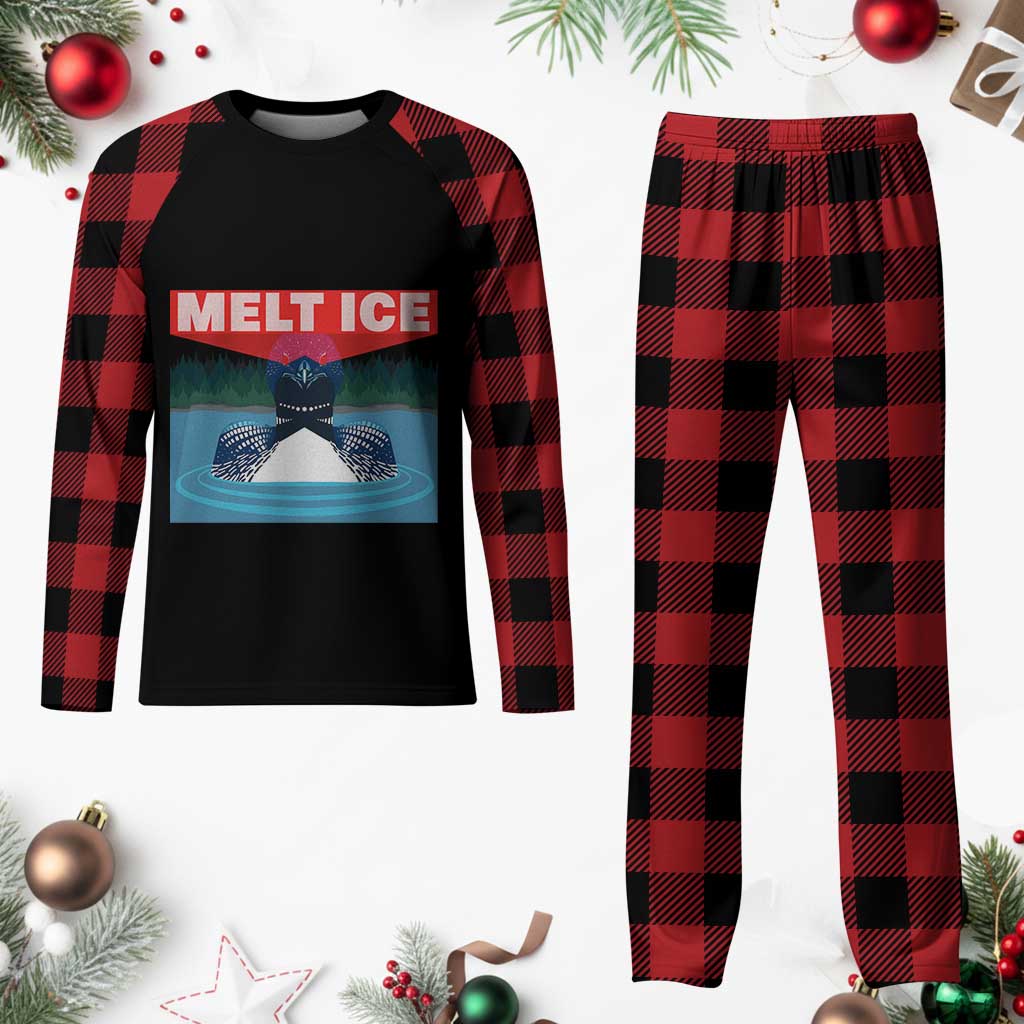 Melt Ice Red Eye Laser Loon Plaid Pajama Set Political Resistance Minnesota Protest TS02 Buffalo Plaid Print Your Wear