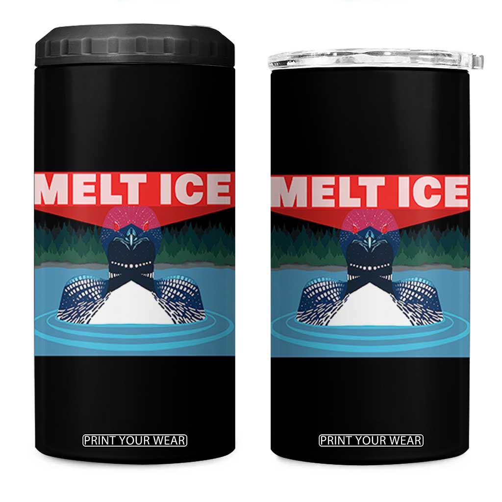 Melt Ice Red Eye Laser Loon 4 in 1 Can Cooler Tumbler Political Resistance Minnesota Protest TS02 One Size: 16 oz Black Print Your Wear