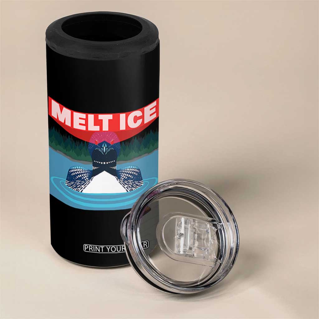Melt Ice Red Eye Laser Loon 4 in 1 Can Cooler Tumbler Political Resistance Minnesota Protest TS02 Print Your Wear