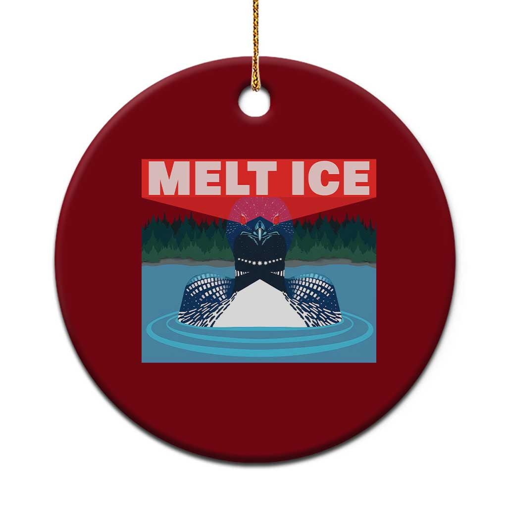 Melt Ice Red Eye Laser Loon Ceramic Ornament Political Resistance Minnesota Protest TS02 1pc Red Print Your Wear