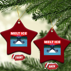 Melt Ice Red Eye Laser Loon Ceramic Ornament Political Resistance Minnesota Protest TS02 Print Your Wear