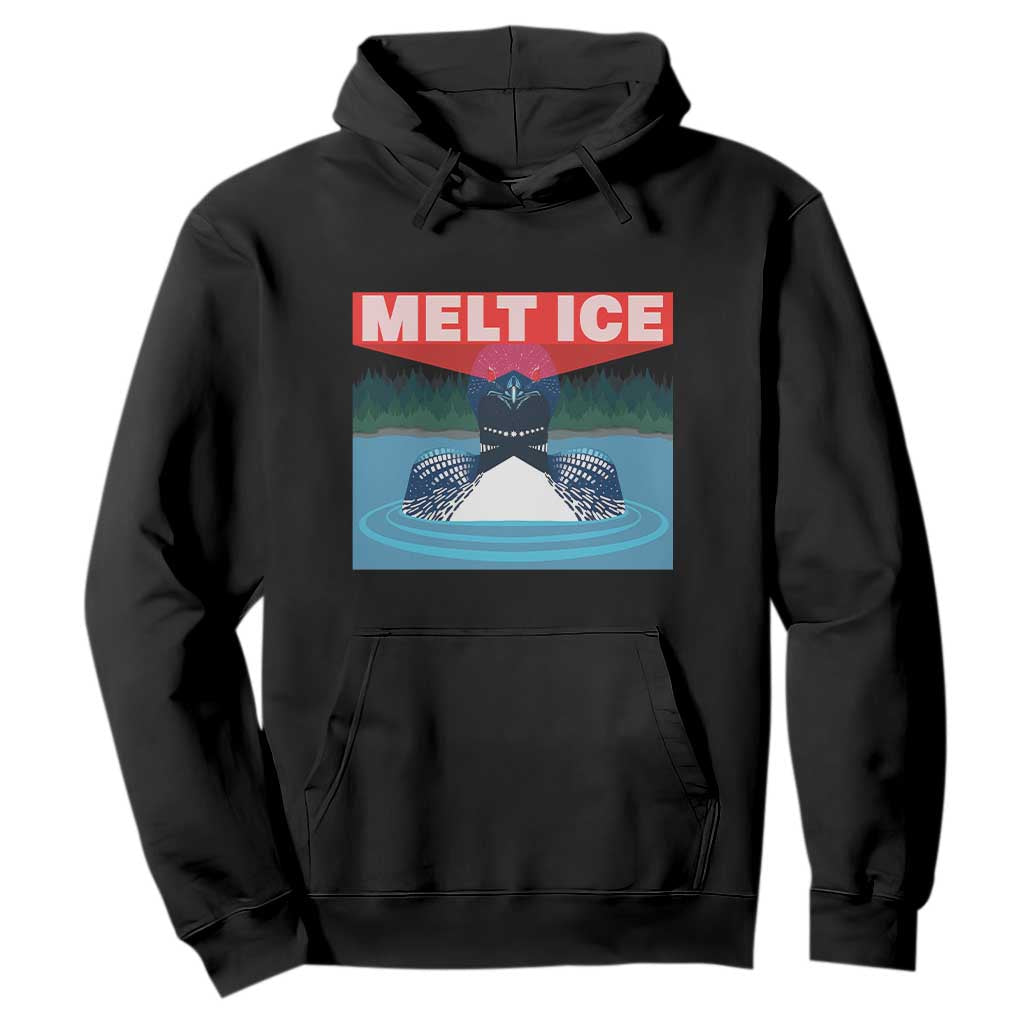Melt Ice Red Eye Laser Loon Hoodie Political Resistance Minnesota Protest TS02 Black Print Your Wear