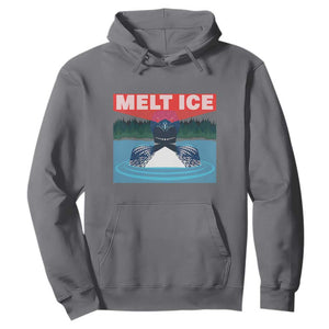 Melt Ice Red Eye Laser Loon Hoodie Political Resistance Minnesota Protest TS02 Charcoal Print Your Wear