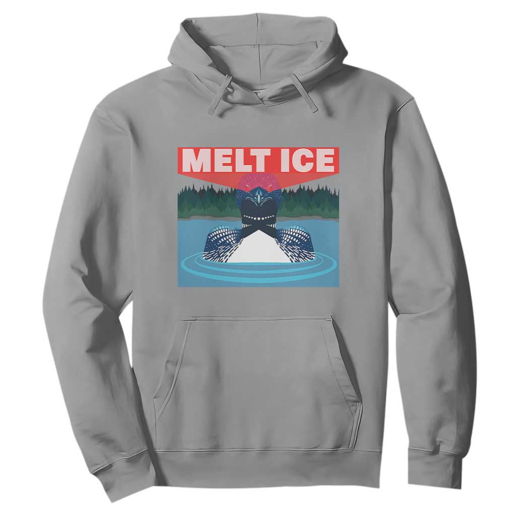 Melt Ice Red Eye Laser Loon Hoodie Political Resistance Minnesota Protest TS02 Sport Gray Print Your Wear