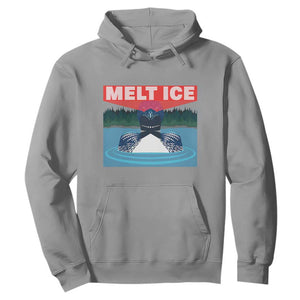 Melt Ice Red Eye Laser Loon Hoodie Political Resistance Minnesota Protest TS02 Sport Gray Print Your Wear