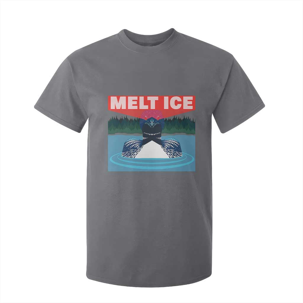 Melt Ice Red Eye Laser Loon T Shirt For Kid Political Resistance Minnesota Protest TS02 Charcoal Print Your Wear