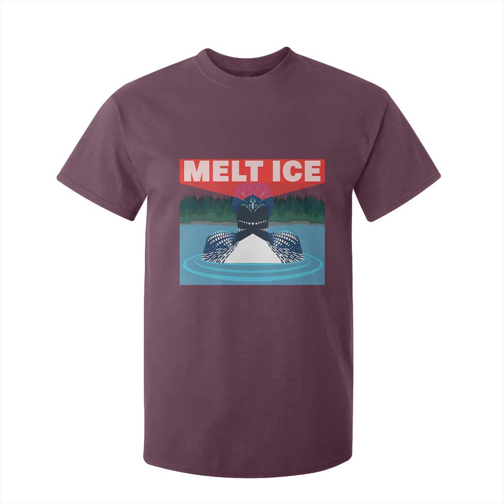 Melt Ice Red Eye Laser Loon T Shirt For Kid Political Resistance Minnesota Protest TS02 Maroon Print Your Wear
