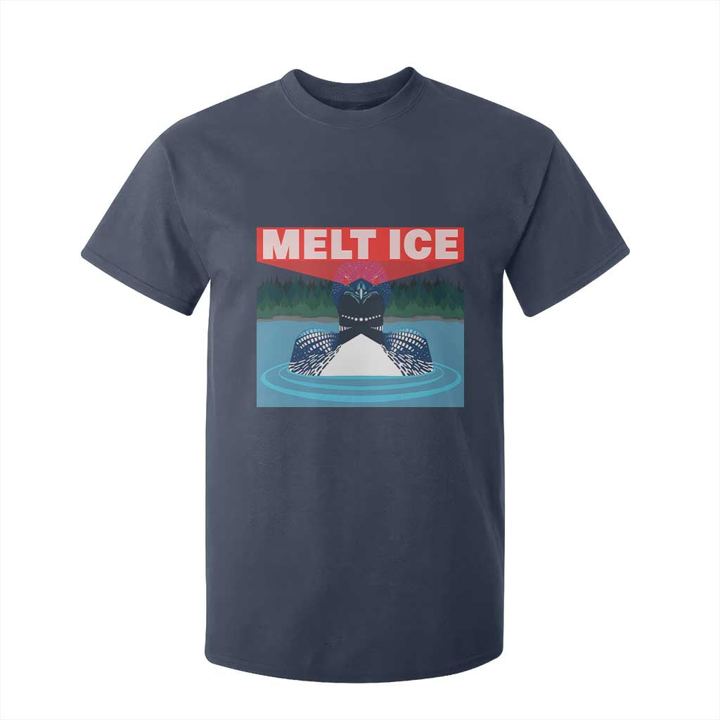 Melt Ice Red Eye Laser Loon T Shirt For Kid Political Resistance Minnesota Protest TS02 Navy Print Your Wear