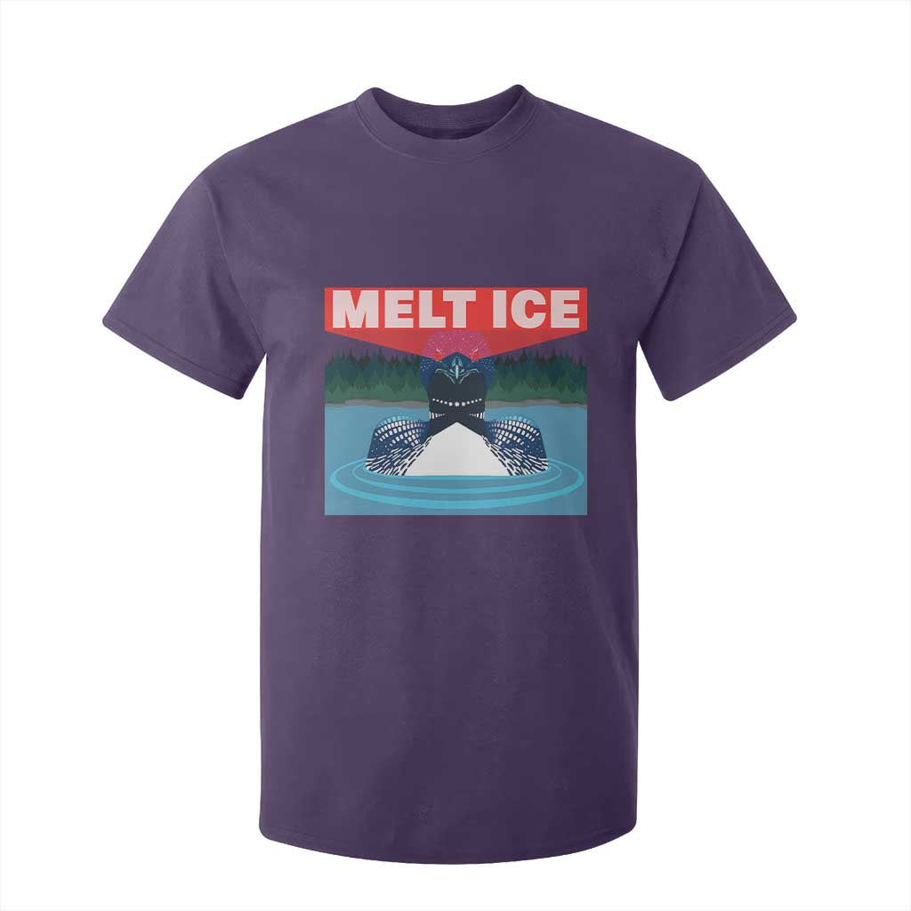 Melt Ice Red Eye Laser Loon T Shirt For Kid Political Resistance Minnesota Protest TS02 Purple Print Your Wear