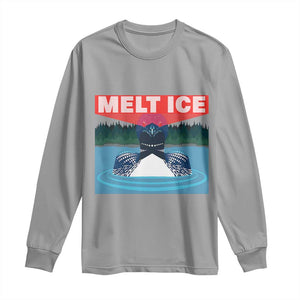 Melt Ice Red Eye Laser Loon Long Sleeve Shirt Political Resistance Minnesota Protest TS02 Sport Gray Print Your Wear