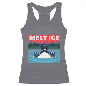 Melt Ice Red Eye Laser Loon Racerback Tank Top Political Resistance Minnesota Protest TS02 Charcoal Print Your Wear