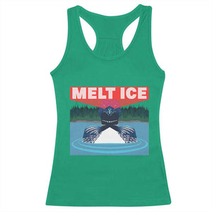 Melt Ice Red Eye Laser Loon Racerback Tank Top Political Resistance Minnesota Protest TS02 Irish Green Print Your Wear