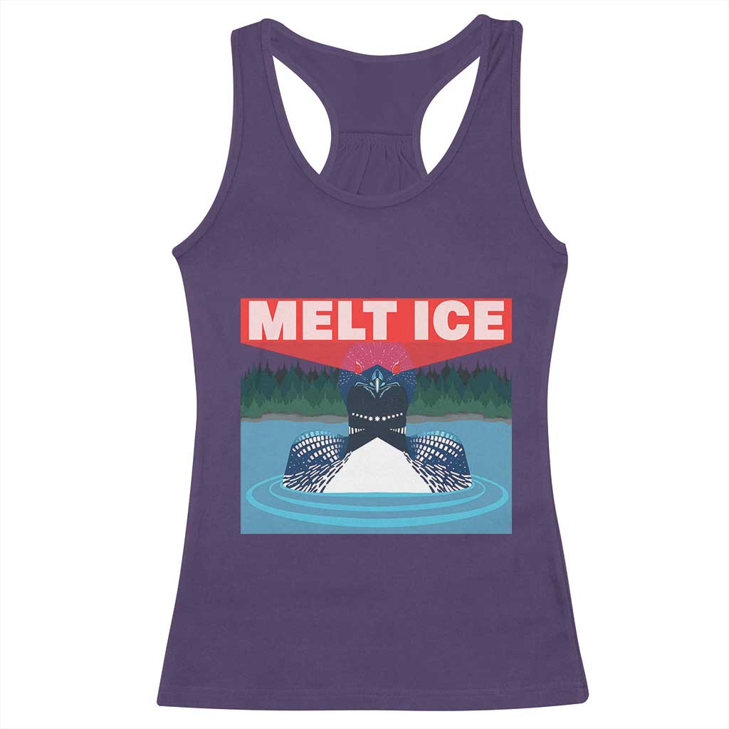 Melt Ice Red Eye Laser Loon Racerback Tank Top Political Resistance Minnesota Protest TS02 Purple Print Your Wear
