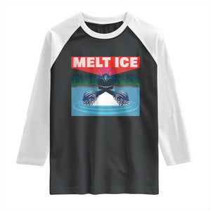 Melt Ice Red Eye Laser Loon Raglan Shirt Political Resistance Minnesota Protest TS02 Black White Print Your Wear