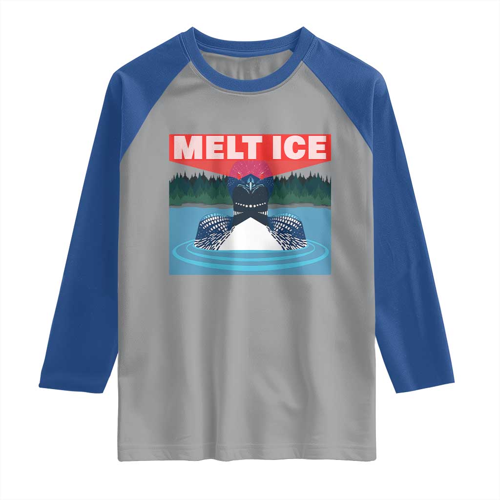 Melt Ice Red Eye Laser Loon Raglan Shirt Political Resistance Minnesota Protest TS02 Sport Gray Royal Print Your Wear
