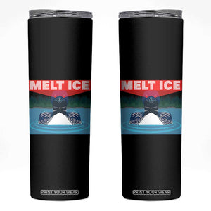 Melt Ice Red Eye Laser Loon Skinny Tumbler Political Resistance Minnesota Protest TS02 Black Print Your Wear