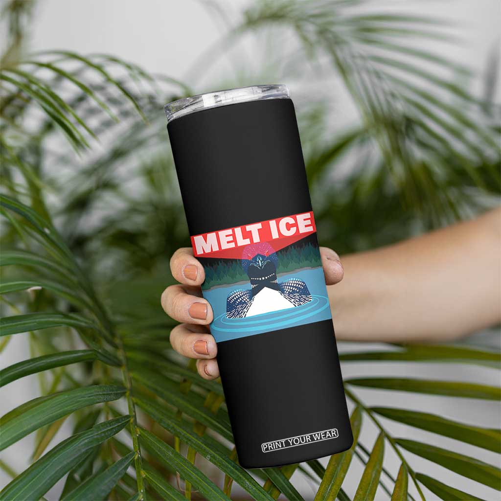 Melt Ice Red Eye Laser Loon Skinny Tumbler Political Resistance Minnesota Protest TS02 Print Your Wear
