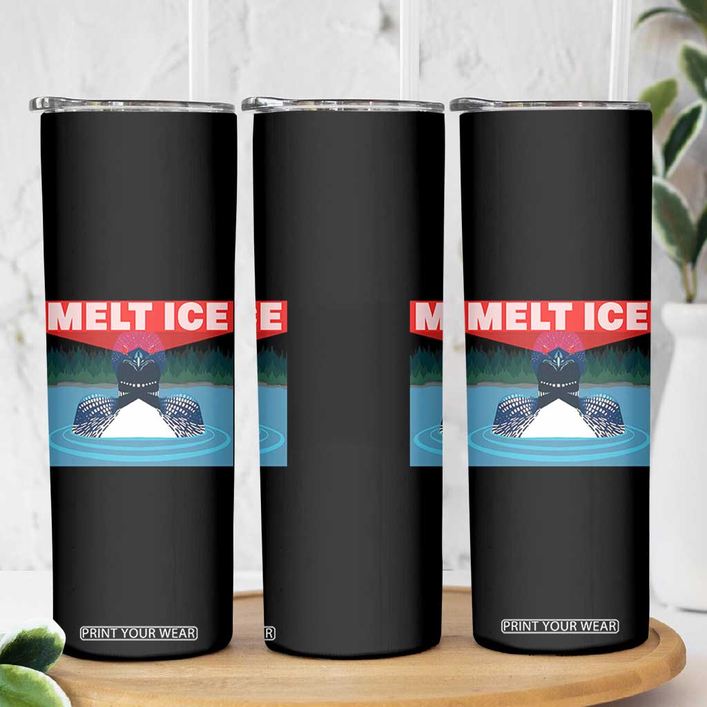 Melt Ice Red Eye Laser Loon Skinny Tumbler Political Resistance Minnesota Protest TS02 Print Your Wear