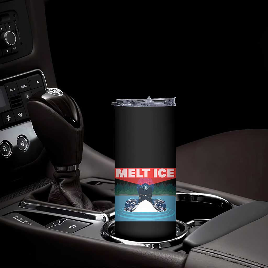 Melt Ice Red Eye Laser Loon Skinny Tumbler Political Resistance Minnesota Protest TS02 Print Your Wear