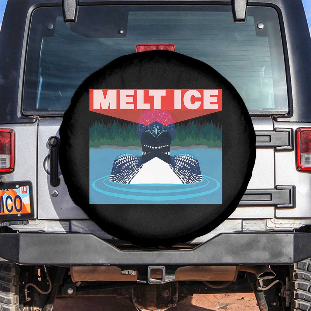 Melt Ice Red Eye Laser Loon Spare Tire Cover Political Resistance Minnesota Protest TS02 No hole Black Print Your Wear