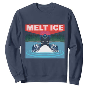 Melt Ice Red Eye Laser Loon Sweatshirt Political Resistance Minnesota Protest TS02 Navy Print Your Wear