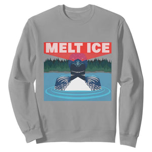 Melt Ice Red Eye Laser Loon Sweatshirt Political Resistance Minnesota Protest TS02 Sport Gray Print Your Wear