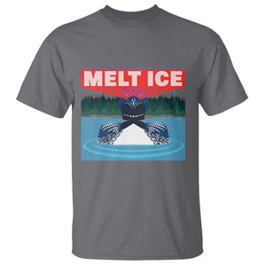Melt Ice Red Eye Laser Loon T Shirt Political Resistance Minnesota Protest TS02 Charcoal Print Your Wear