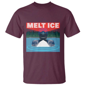 Melt Ice Red Eye Laser Loon T Shirt Political Resistance Minnesota Protest TS02 Maroon Print Your Wear