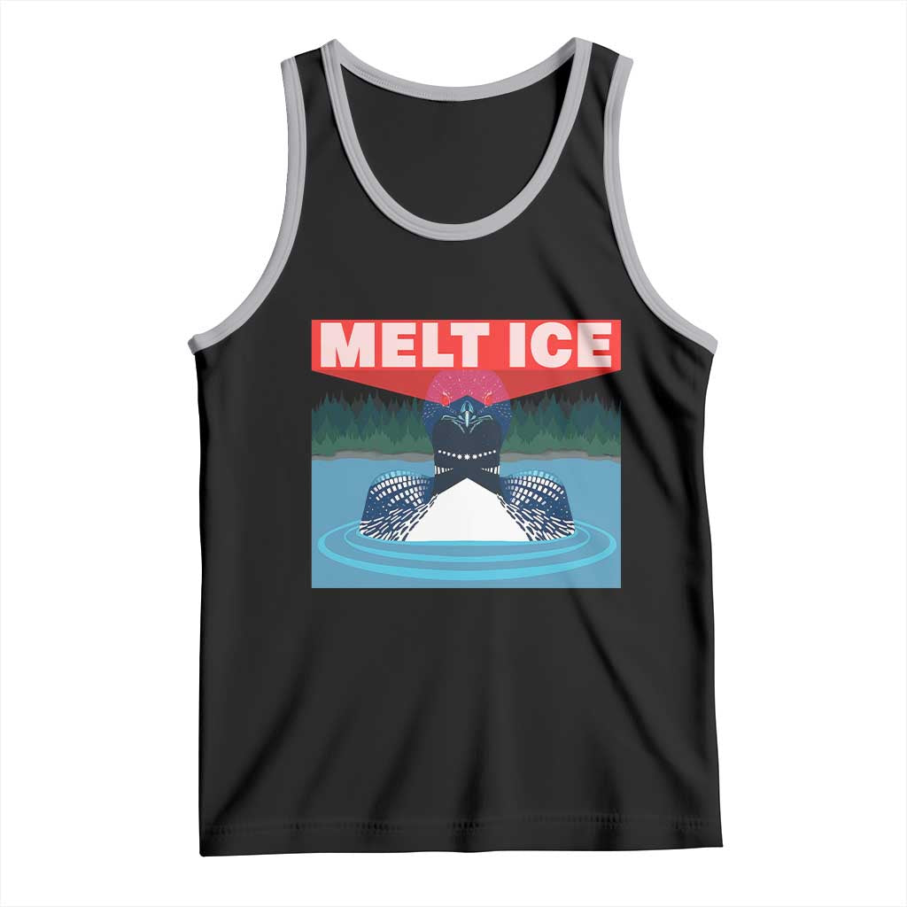 Melt Ice Red Eye Laser Loon Tank Top Political Resistance Minnesota Protest TS02 Black Athletic Heather Print Your Wear
